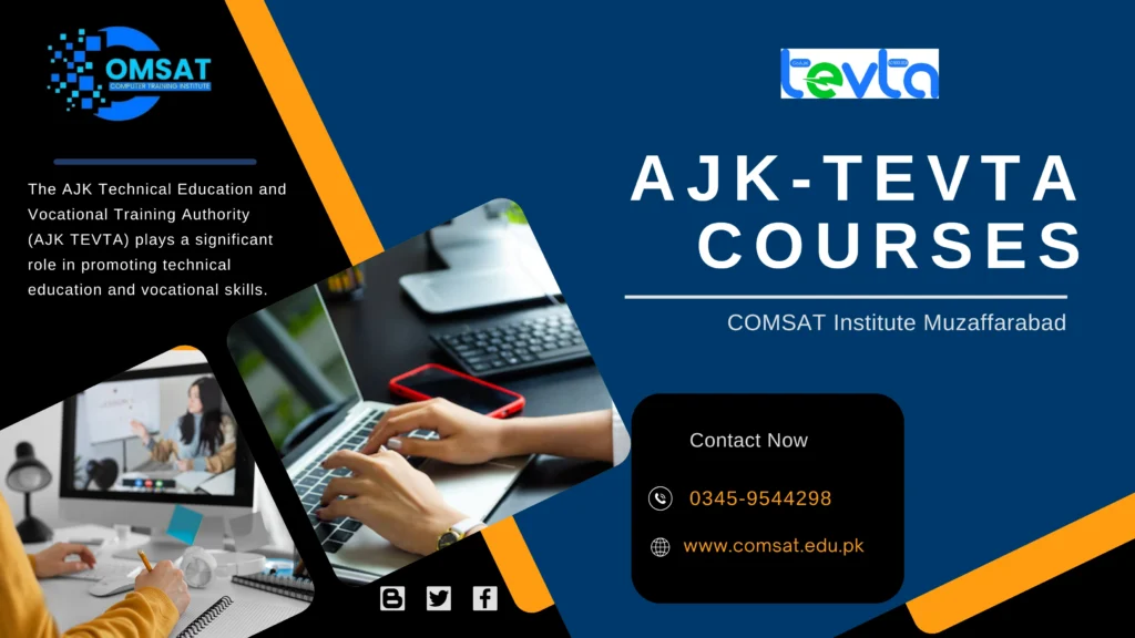 AJK TEVTA-Certified IT Courses at COMSAT Institute Muzaffarabad.
