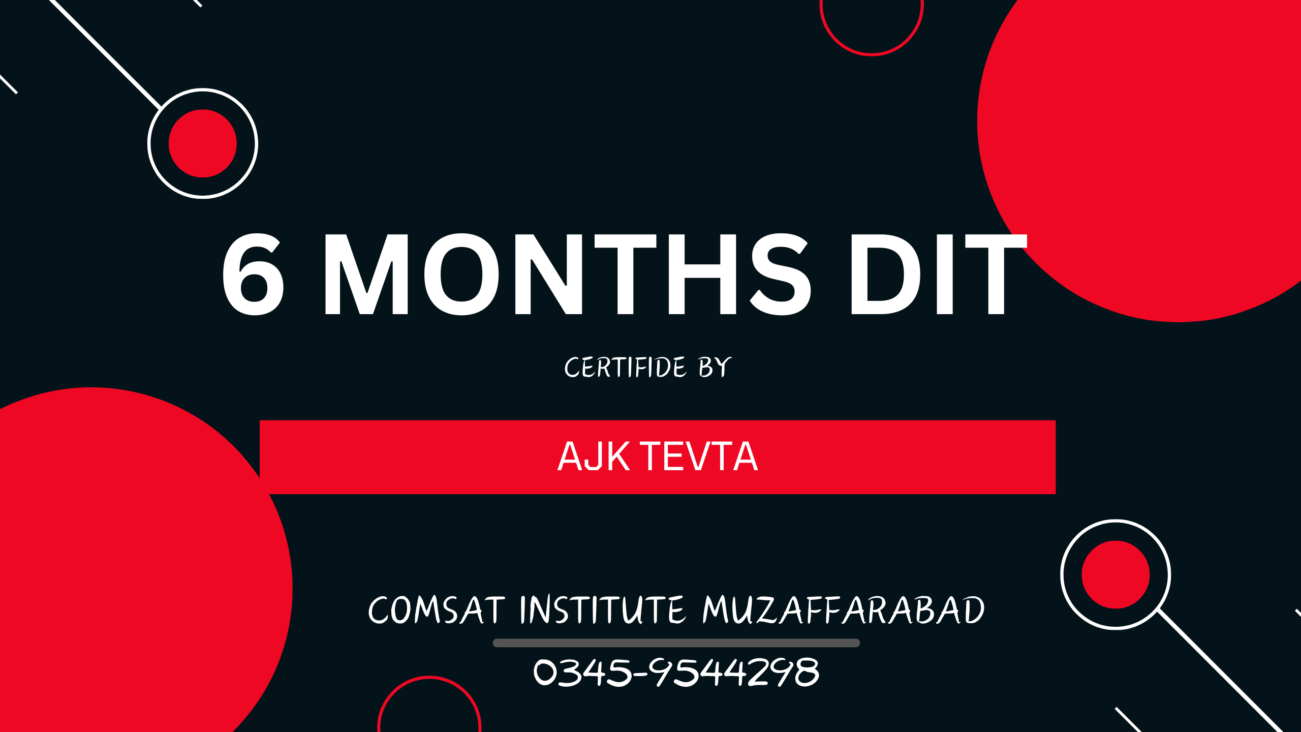 DIT 6 Months AJK TEVTA Computer Course Muzaffarabad