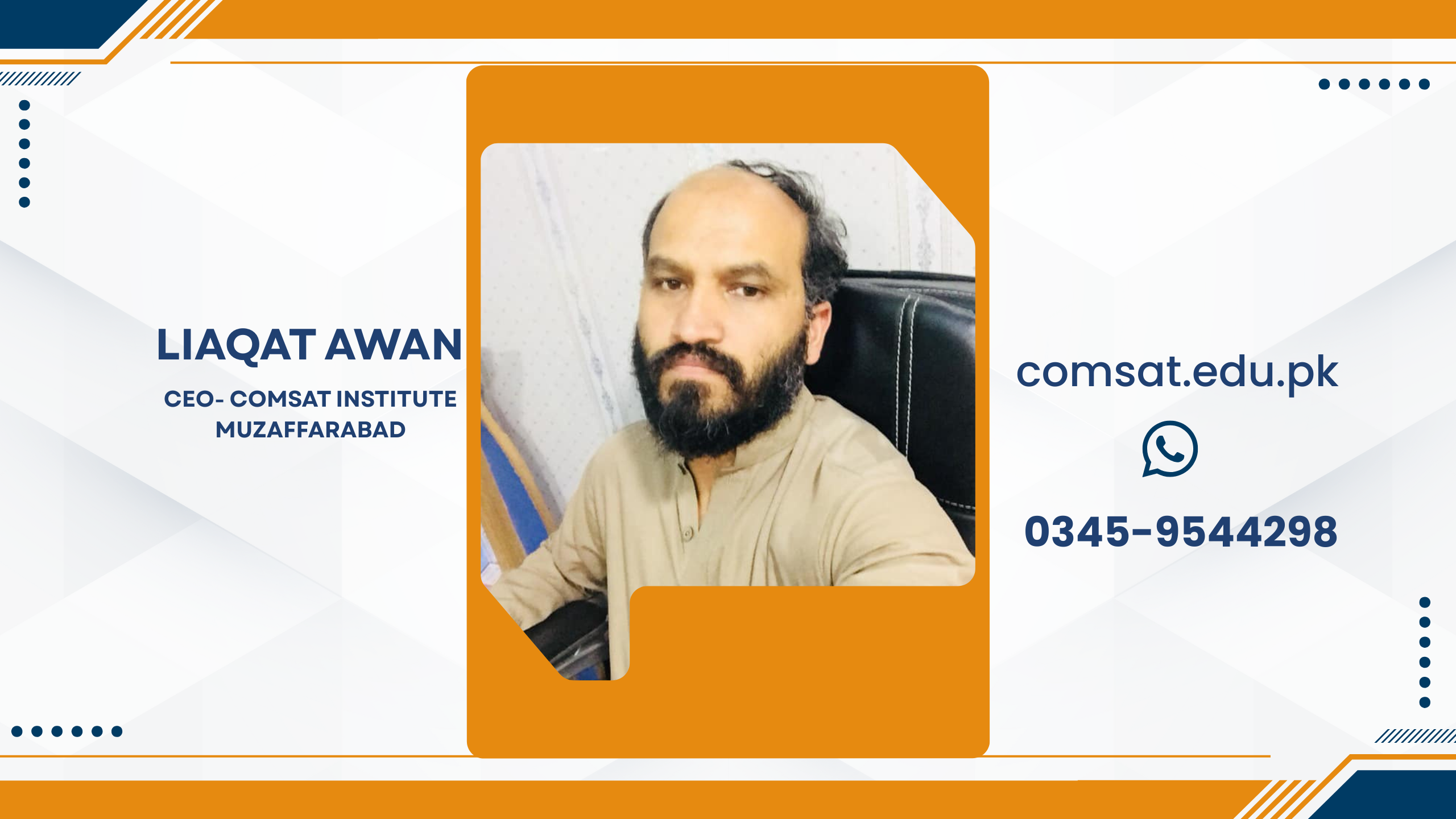 Liaqat Awan—CEO, COMSATS Institute Muzaffarabad